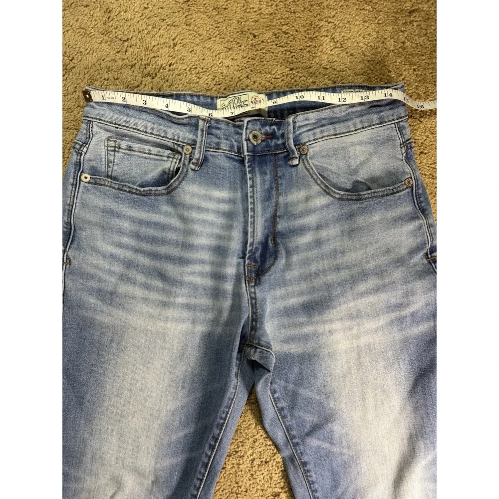 Nation of Saints Jeans Men 32x30 Slim Stretch Blue Straight Leg Low Rise Preppy